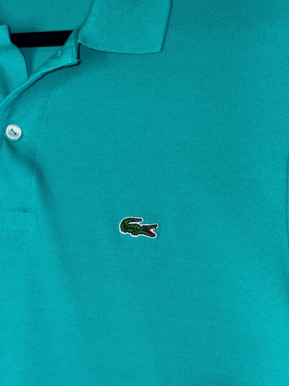 Lacoste Classic Fit Polo Shirt Men’s Large Teal Turquoise Cotton FA8713